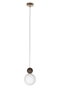 Lampa wisząca RONA 1 drewno ciemny brąz /  41675