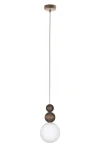 Lampa wisząca RONA 2 drewno ciemny brąz / 41681