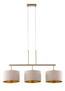 Lampa zwis MARII 3 beżowy/złoty /  41839