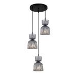 Balme - Lampa wisząca PND-3619-3A-BK-SG