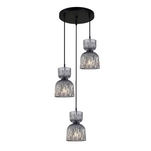 Balme - Lampa wisząca PND-3619-3A-BK-SG