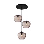 Bresco - Lampa wisząca PND-3033-3A-BK-CF