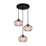 Pansol - Lampa wisząca PND-2940-3AS-BK-CF