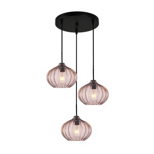 Pansol - Lampa wisząca PND-2940-3AS-BK-CF