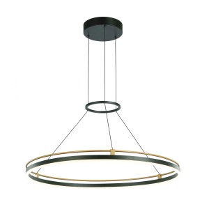 Merlot - Lampa wisząca PND-54638R-28W-3K-BK-GD