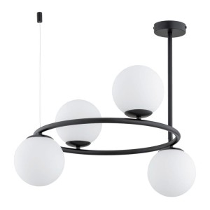LAMPA SUFITOWA ALFA RINGO A-4 CZARNA & BIAŁA 4xE14 / 63256.40