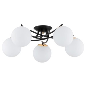 LAMPA SUFITOWA ALFA SAVI CZARNA & ZŁOTA 5xE14 / 63258.40_54