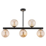 LAMPA SUFITOWA ALFA TUKANE BIS CZARNA & ZŁOTA 5xE14 / 63261.40_54