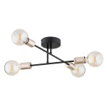 LAMPA SUFITOWA ALFA ESTENA CZARNA & ZŁOTA 4xE27 / 63254.40_54