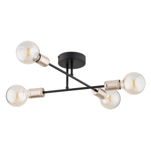 LAMPA SUFITOWA ALFA ESTENA CZARNA & ZŁOTA 4xE27 / 63254.40_54