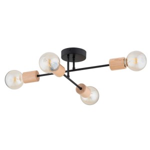 LAMPA SUFITOWA ALFA LA-STENA CZARNA 4xE27 / 63249