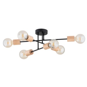 LAMPA SUFITOWA ALFA LA-STENA CZARNA 6xE27 / 63250