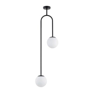 LAMPA SUFITOWA ALFA VECTOR CZARNA 2xE14 / 62448