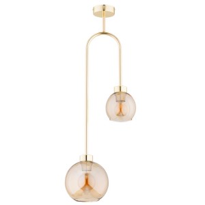 LAMPA SUFITOWA ALFA VECTOR M ZŁOTA 2xE27 / 62451