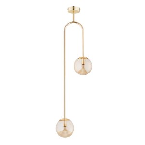 LAMPA SUFITOWA ALFA VECTOR ZŁOTA 2xE14 / 62449