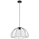 LAMPA WISZĄCA ALFA NERSY CZARNA & BIAŁA 1xE27 / 61351