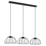 LAMPA WISZĄCA ALFA NERSY CZARNA & BIAŁA 3xE27 / 62445