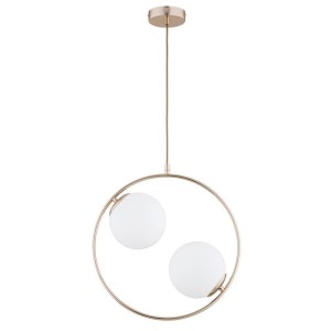 LAMPA WISZĄCA ALFA AVIA S 54 ZŁOTA 2xE14 / 62444