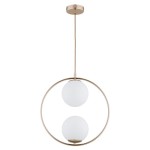 LAMPA WISZĄCA ALFA AVIA 54 ZŁOTA 2xE14 / 62442