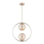 LAMPA WISZĄCA ALFA ADINO 54 ZŁOTA 2xE14 / 62436