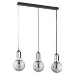 LAMPA WISZĄCA ALFA ATORI CZARNA & CHROM 3xE14 /  62429