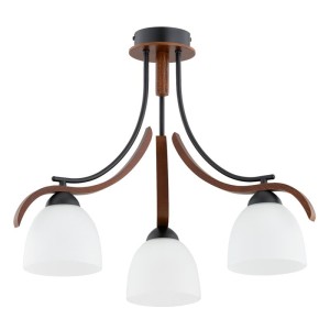 LAMPA SUFITOWA ALFA BAFIA 3xE27 DREWNIANA  / 62422