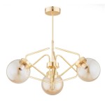 LAMPA SUFITOWA ALFA BARSUM MIX ZŁOTA 3xE14  / 62423