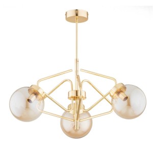 LAMPA SUFITOWA ALFA BARSUM MIX ZŁOTA 3xE14  / 62423