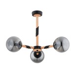 LAMPA SUFITOWA ALFA GELIA BLACK 3xE14  / 62424