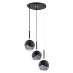 LAMPA WISZĄCA ALFA MILTONA BLACK SILVER 3xE27 / 62419