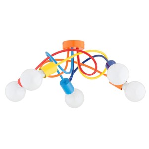 LAMPA SUFITOWA ALFA BOSTON WIELOKOLOROWA 5xE27 / 63239