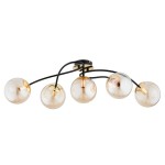 LAMPA SUFITOWA ALFA GILIAN ZŁOTA & CZARNA 5xE14 / 63243