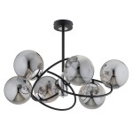 LAMPA SUFITOWA ALFA WIROMAT CZARNA & CHROM 6xE14 / 63236