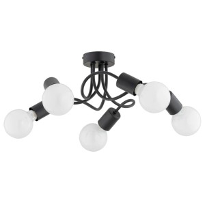 LAMPA SUFITOWA ALFA NILL CZARNA 5xE27 / 63224