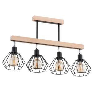 LAMPA SUFITOWA ALFA PILAR DREWNIANA 4xE27 / 63223