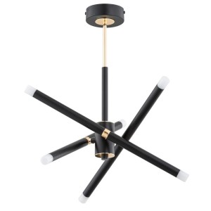 LAMPA SUFITOWA ALFA OVILI ZŁOTO-CZARNA 6xG9 LED / 63225