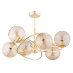 LAMPA SUFITOWA ALFA WIROMAT ZŁOTA 6xE14 / 63219