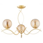 LAMPA SUFITOWA ALFA ELITA ZŁOTA 3xE14 / 62378