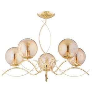 LAMPA SUFITOWA ALFA ELITA ZŁOTA 5xE14 / 63209