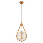 LAMPA WISZĄCA ALFA GOTA BIG DREWNIANA 1xE27  / 61216