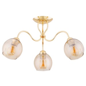 LAMPA SUFITOWA ALFA ARIEL ZŁOTA 3xE27 / 62370