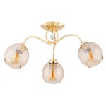 LAMPA SUFITOWA ALFA AMARILLO ZŁOTA 3xE27 / 62368