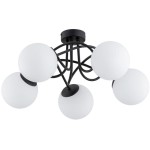 LAMPA SUFITOWA ALFA BANKO CZARNO-BIAŁA 5xE14 / 63201