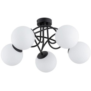 LAMPA SUFITOWA ALFA BANKO CZARNO-BIAŁA 5xE14 / 63201