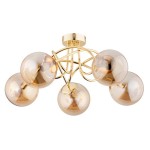 LAMPA SUFITOWA ALFA BANKO ZŁOTA 5xE14 / 63203