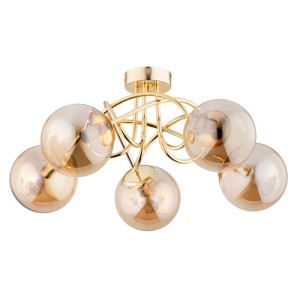 LAMPA SUFITOWA ALFA BANKO ZŁOTA 5xE14 / 63203