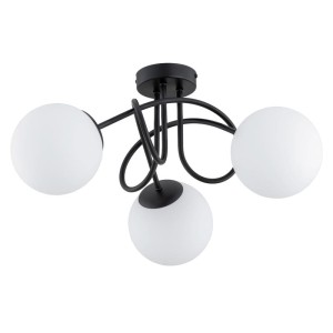 LAMPA SUFITOWA ALFA BANKO CZARNO-BIAŁA 3xE14 / 62364