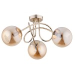 LAMPA SUFITOWA ALFA BANKO ZŁOTA 3xE14 / 62367