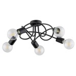 LAMPA SUFITOWA ALFA BOSTON CZARNA 5xE27 / 63192
