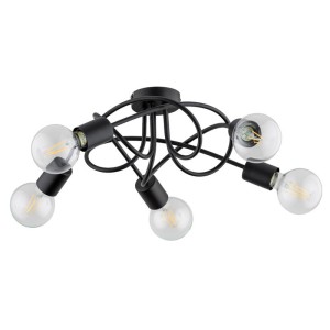 LAMPA SUFITOWA ALFA BOSTON CZARNA 5xE27 / 63192